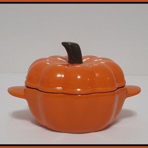 NEW Modern Southern Home Ceramic Sculpted Pumpkin Crock